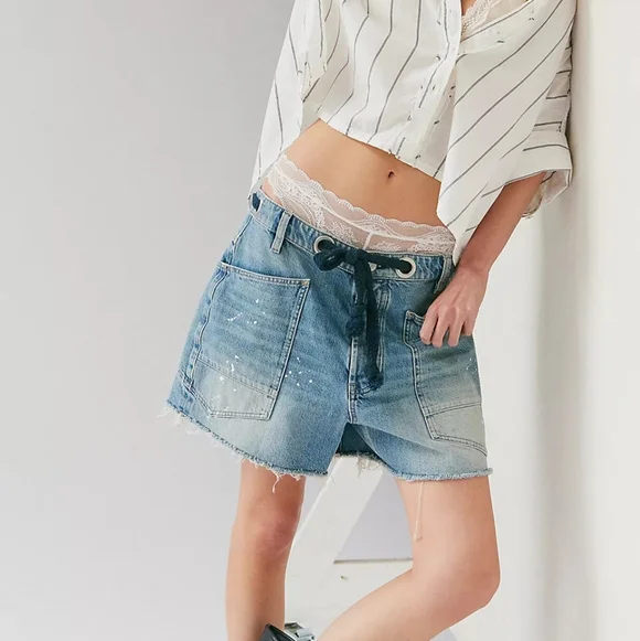 We The Free Moxie Barrel Shorts NWOT Size 28 - Picture 3 of 11